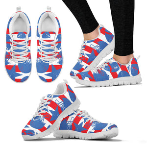 American Football Ball Star Stripes Pattern Women'S Sneaker Shoes