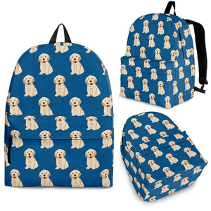 Golden Retriever Pattern Print Design 03 Backpack