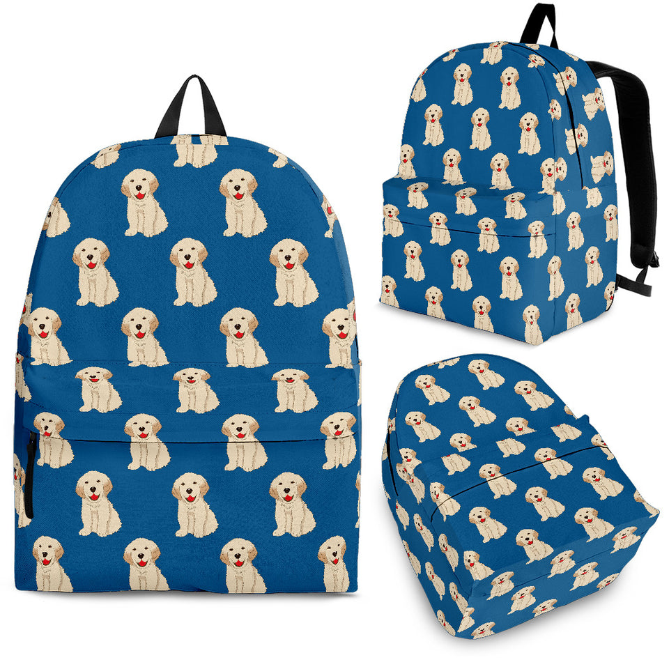 Golden Retriever Pattern Print Design 03 Backpack