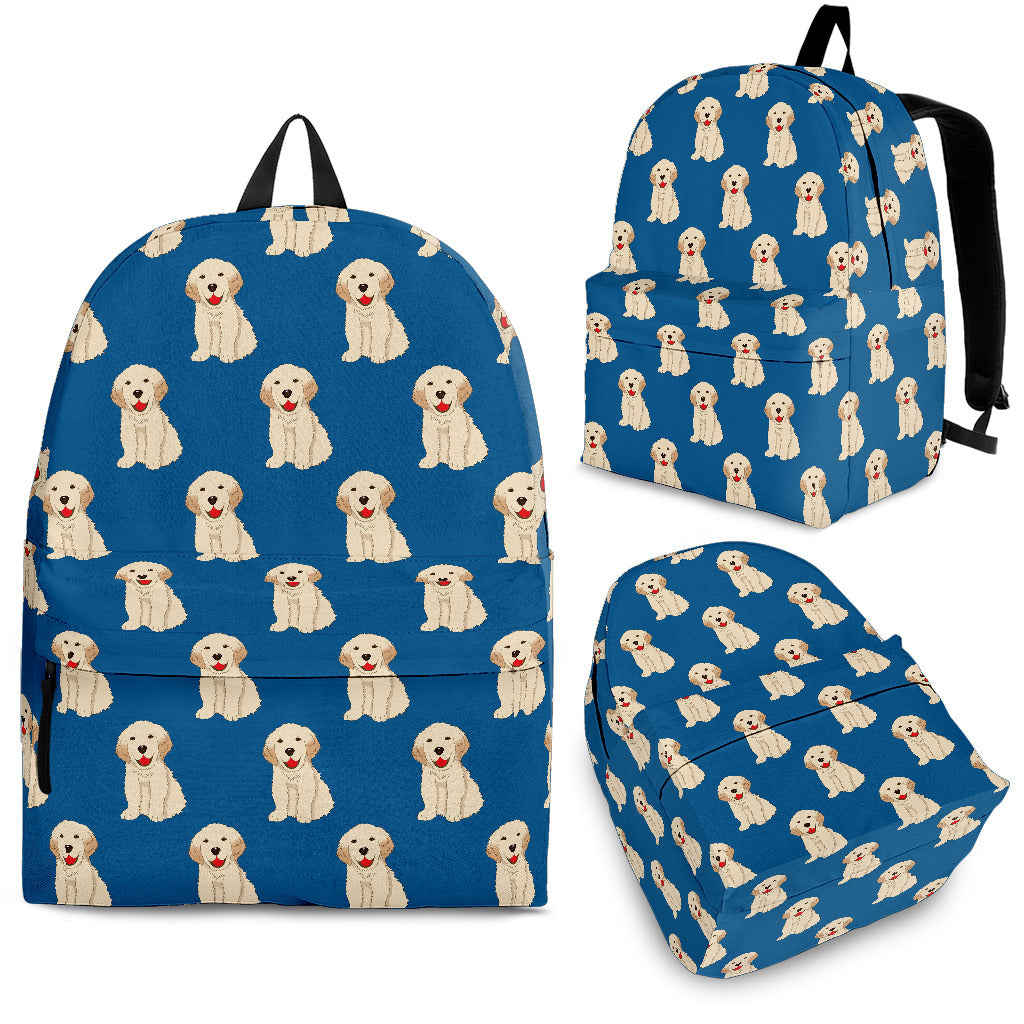 Golden Retriever Pattern Print Design 03 Backpack