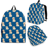 Golden Retriever Pattern Print Design 03 Backpack