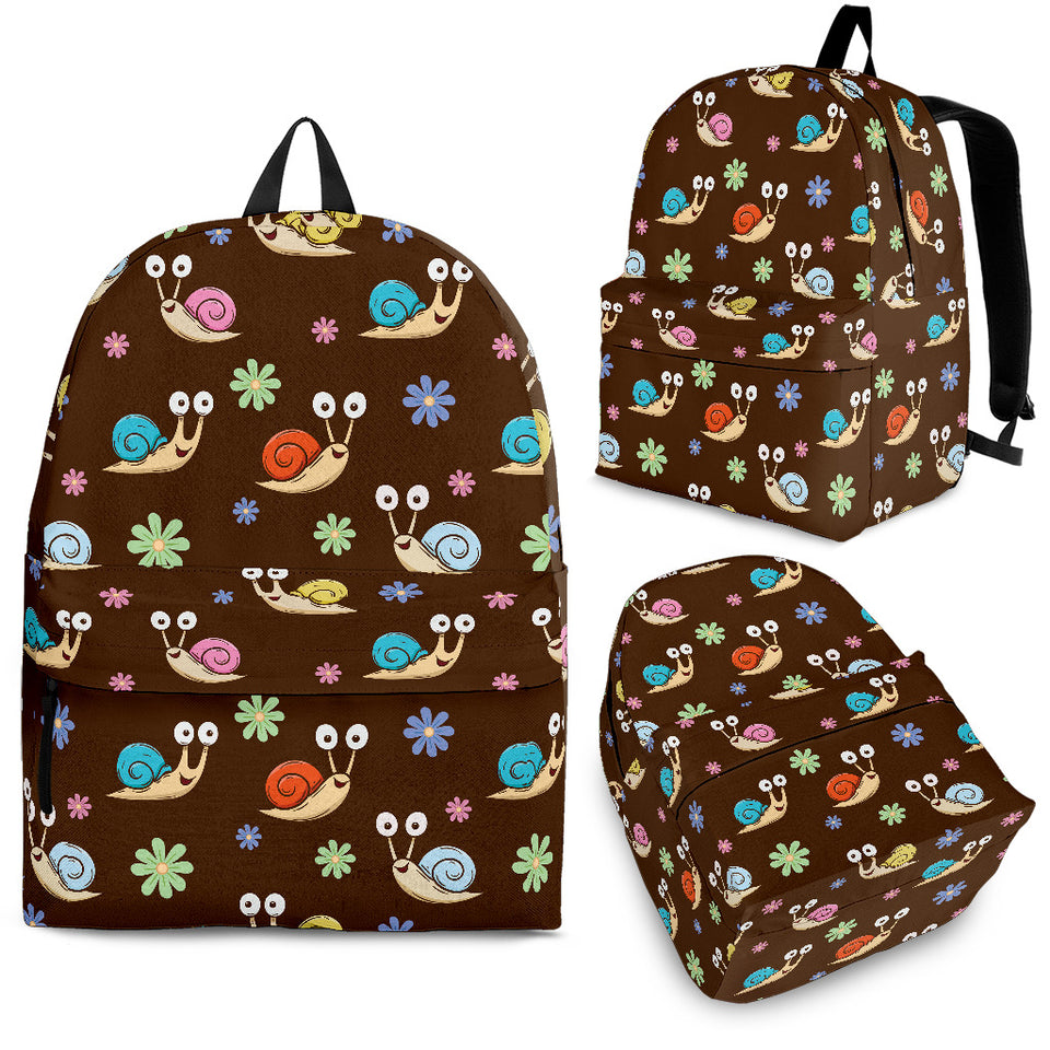 Snail Pattern Print Design 03 Backpack