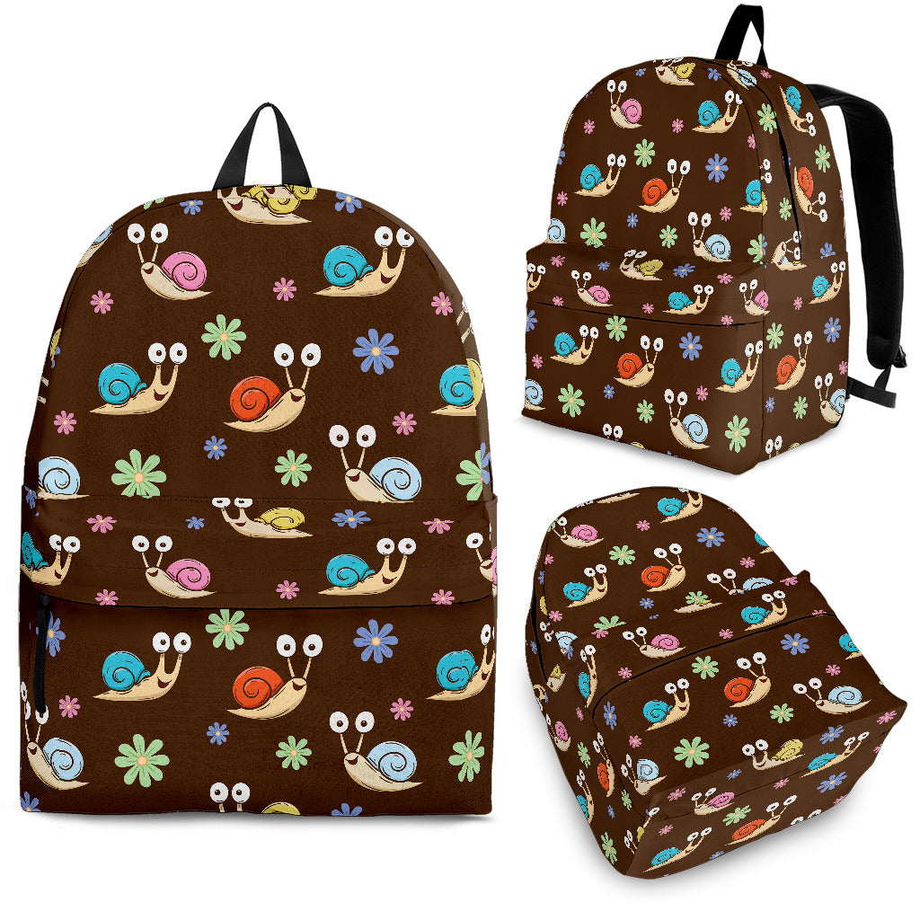 Snail Pattern Print Design 03 Backpack
