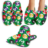 Billiard Ball Pattern Print Design 02 Slippers