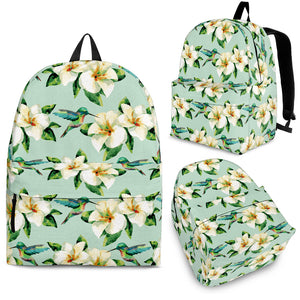 Hummingbird Pattern Print Design 01 Backpack