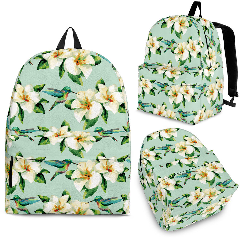 Hummingbird Pattern Print Design 01 Backpack