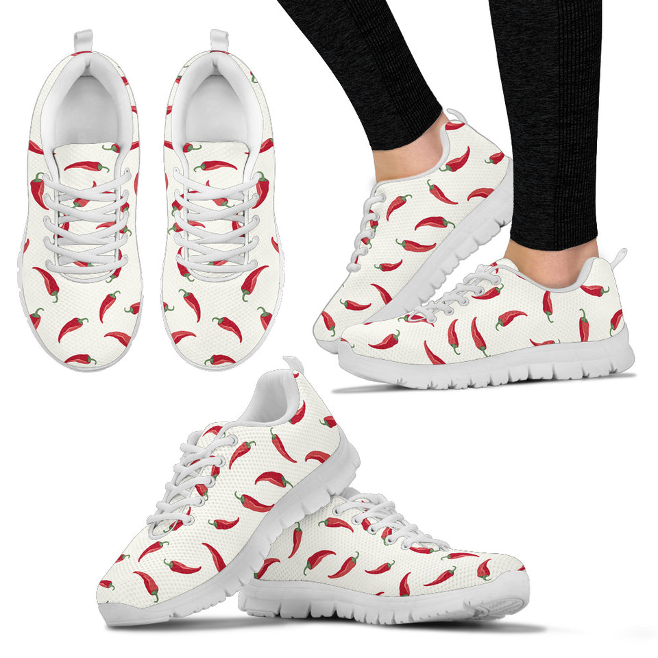 Chili Peppers Pattern Women'S Sneaker Shoes