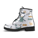 Windmill Pattern Leather Boots