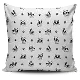 Cute French Bulldog Paw Pattern Pillow Cover