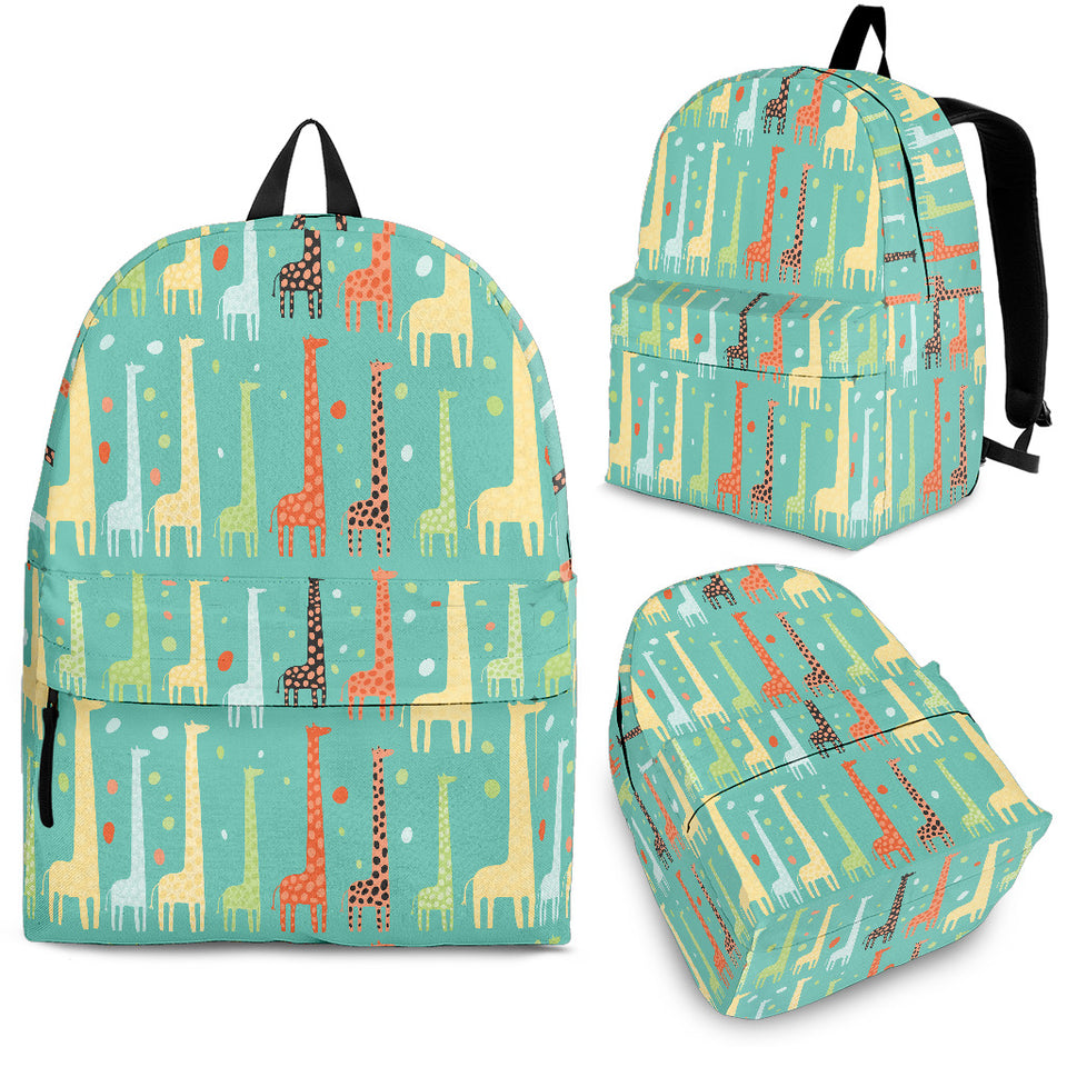 Giraffe Pattern Print Design 01 Backpack