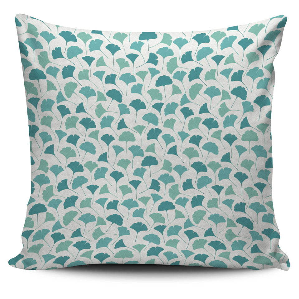 Green Ginkgo Leaves Pattern Pillow Cover