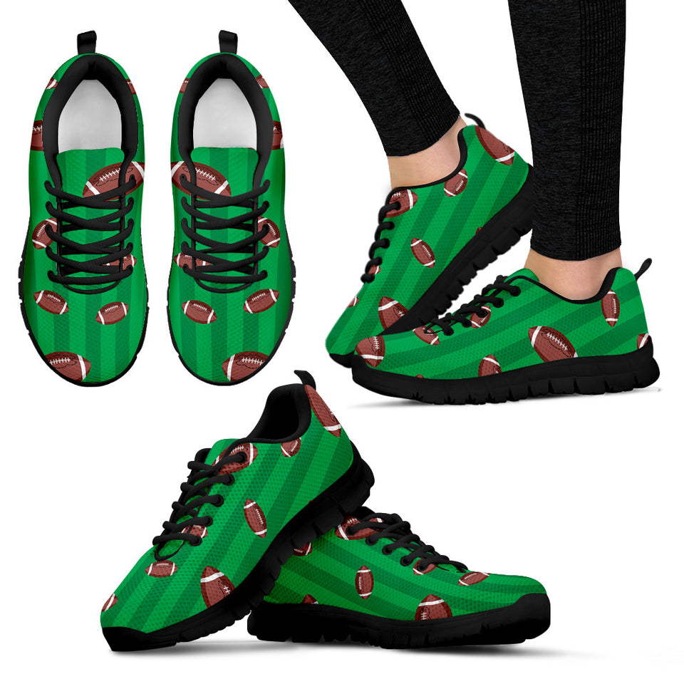 American Football Ball Field Background Women'S Sneaker Shoes