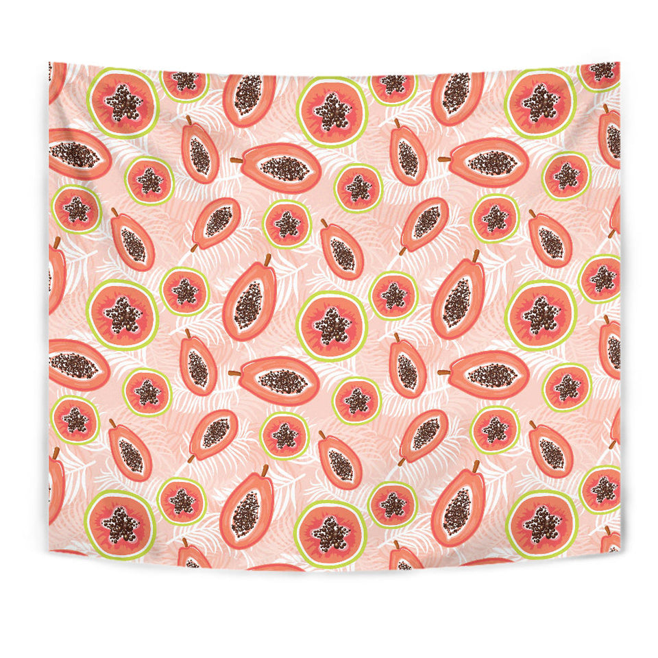 Papaya Leaves Pattern Wall Tapestry
