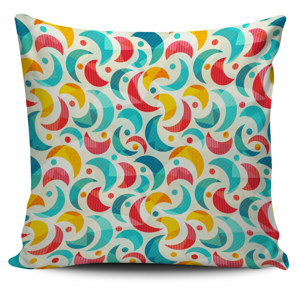 Colorful Moon Pattern Pillow Cover