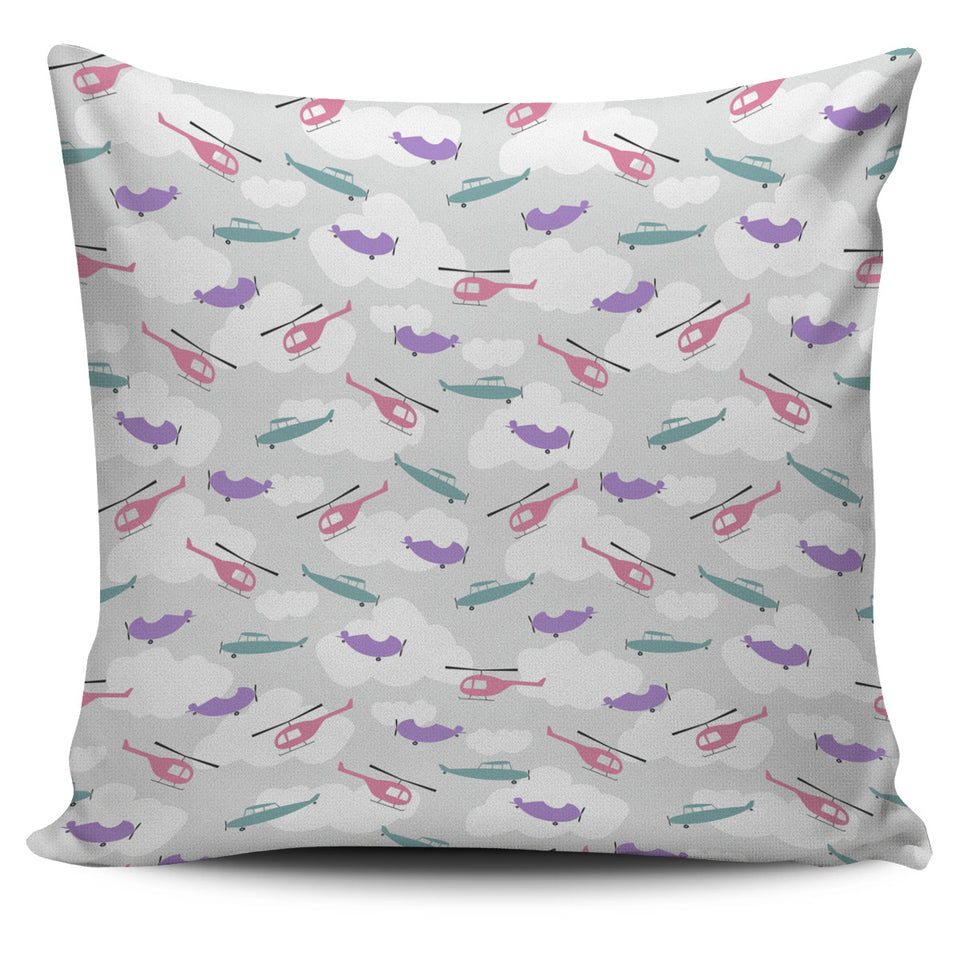 Helicopter Plane Pattern Pillow Cover