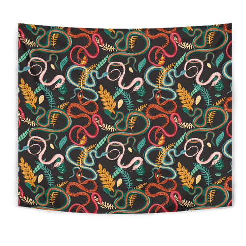 Colorful Snake Plant Pattern Wall Tapestry