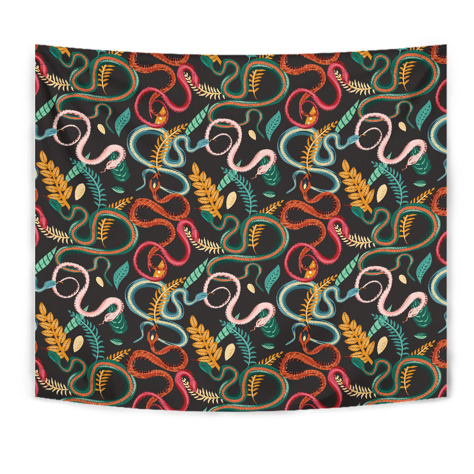 Colorful Snake Plant Pattern Wall Tapestry