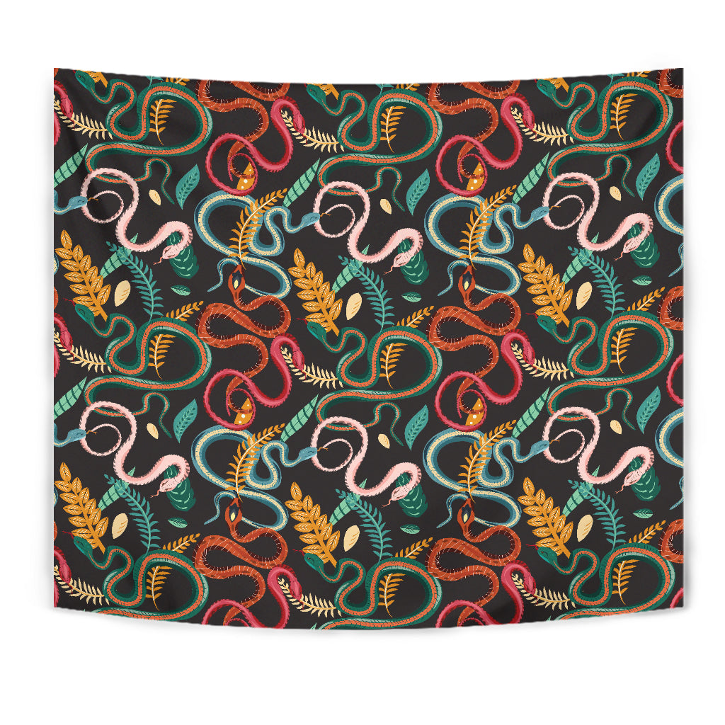 Colorful Snake Plant Pattern Wall Tapestry