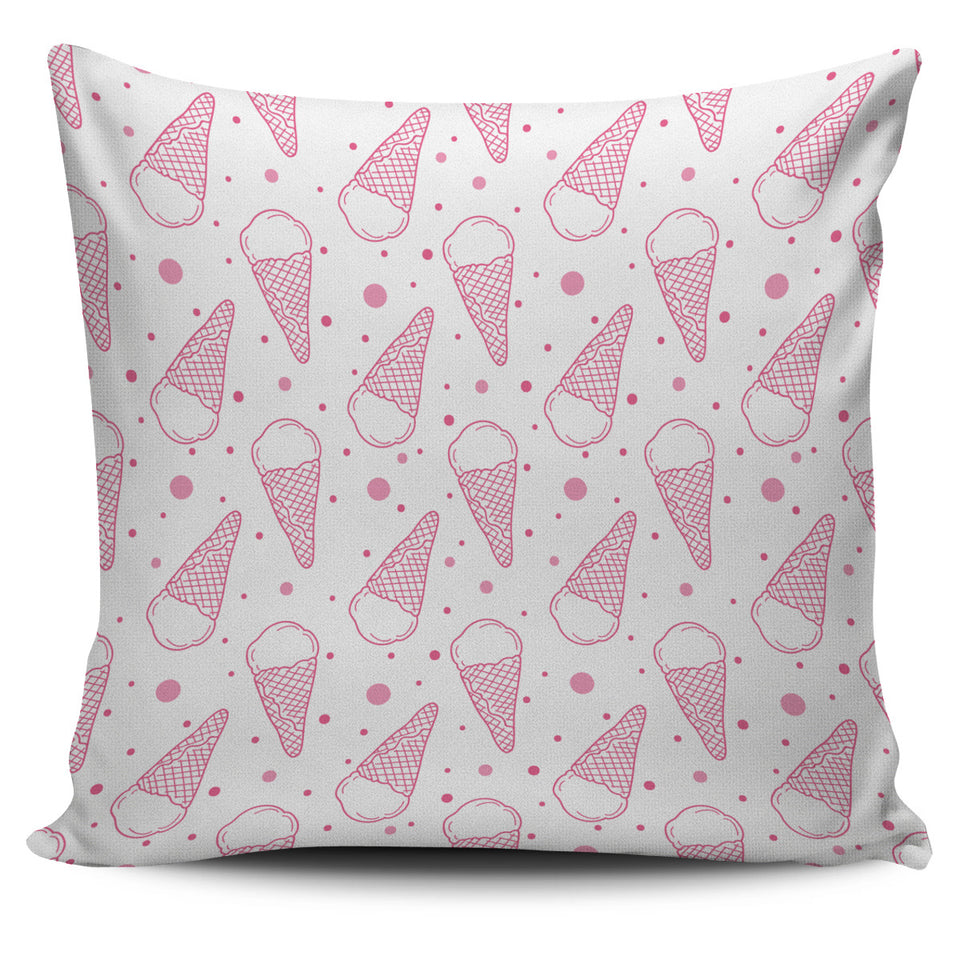 Hand Drawn Ice Cream Pattern Pillow Cover