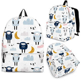 Cute Sleeping Sheep Moon Cloud Pattern Backpack