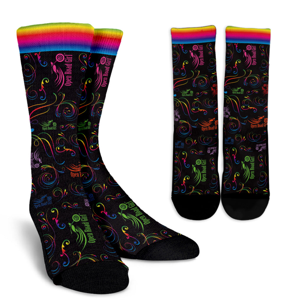 Rainbow 2 Open Road Girl Socks