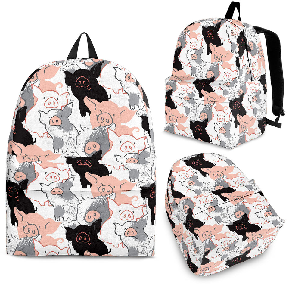 Pig Pattern Print Design 05 Backpack