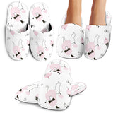 Poodle Dog Rose Cake Pattern Slippers
