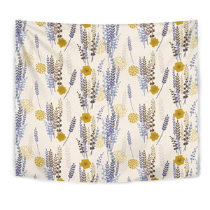 Lavender Modern Pattern Blackground Wall Tapestry