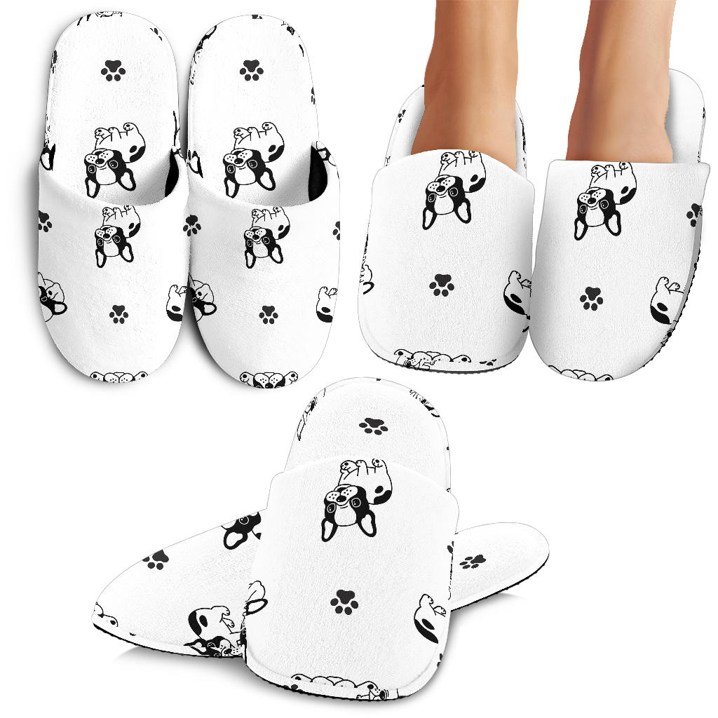 Cute French Bulldog Paw Pattern Slippers