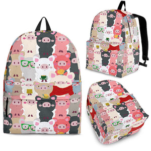 Pig Pattern Print Design 02 Backpack