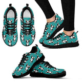 Hand Drawn Boston Terrier Dog Pattern Women'S Sneaker Shoes