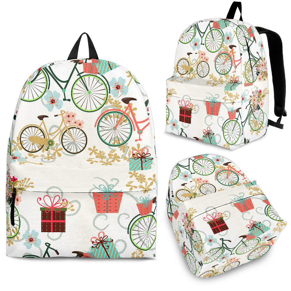 Bicycle Pattern Print Design 05 Backpack