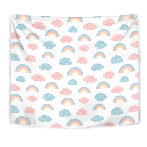 Cute Rainbow Clound Pattern Wall Tapestry