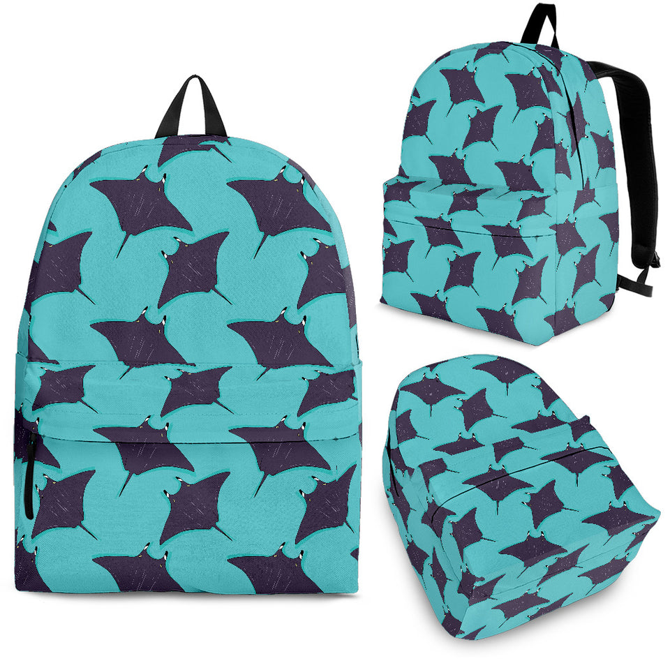 Stingray Pattern Print Design 02 Backpack