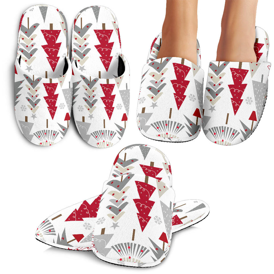 Cute Christmas Tree Pattern Slippers