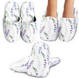 Hand Painting Watercolor Lavender Slippers