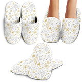 Christmas Tree Christmas Element Silver Gold Pattern Slippers