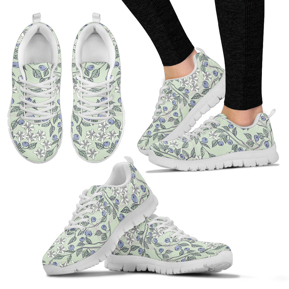 Hand Drawn Blueberry Pattern Women'S Sneaker Shoes