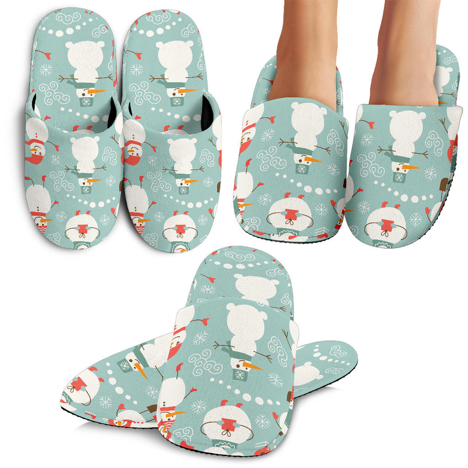 Cute Snowman Pattern Slippers
