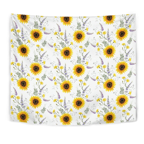 Beautiful Sunflowers Pattern Wall Tapestry