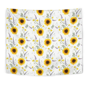 Beautiful Sunflowers Pattern Wall Tapestry