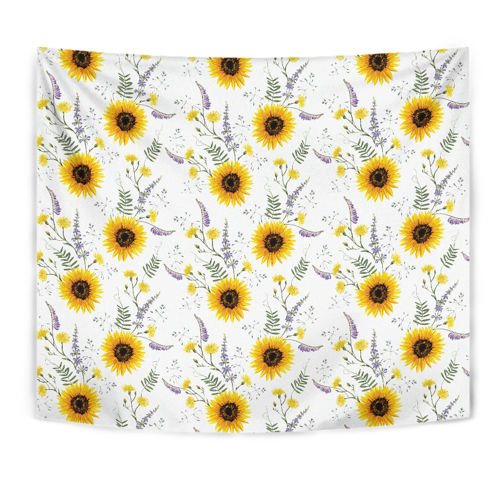 Beautiful Sunflowers Pattern Wall Tapestry