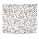 Cocoa Beans Leaves Pattern Wall Tapestry