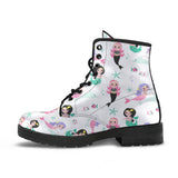 Cute Mermaid Dolphin Fish Starfish Pattern Leather Boots