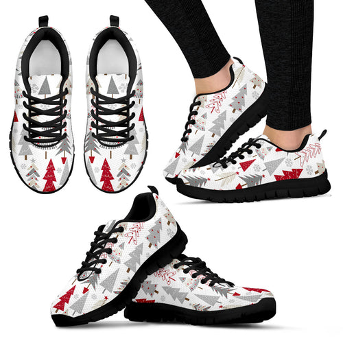 Cute Christmas Tree Pattern Women'S Sneaker Shoes