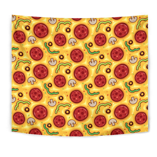Pizza Texture Pattern Wall Tapestry