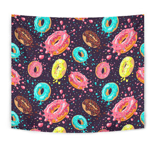 Colorful Donut Glaze Pattern Wall Tapestry