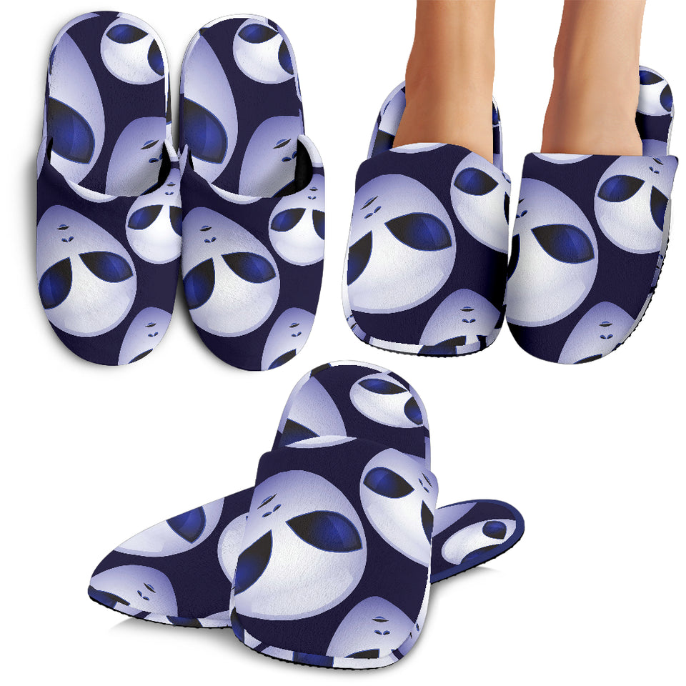 Alien Pattern Print Design 01 Slippers