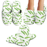 Green Peas Pattern Print Design 04 Slippers