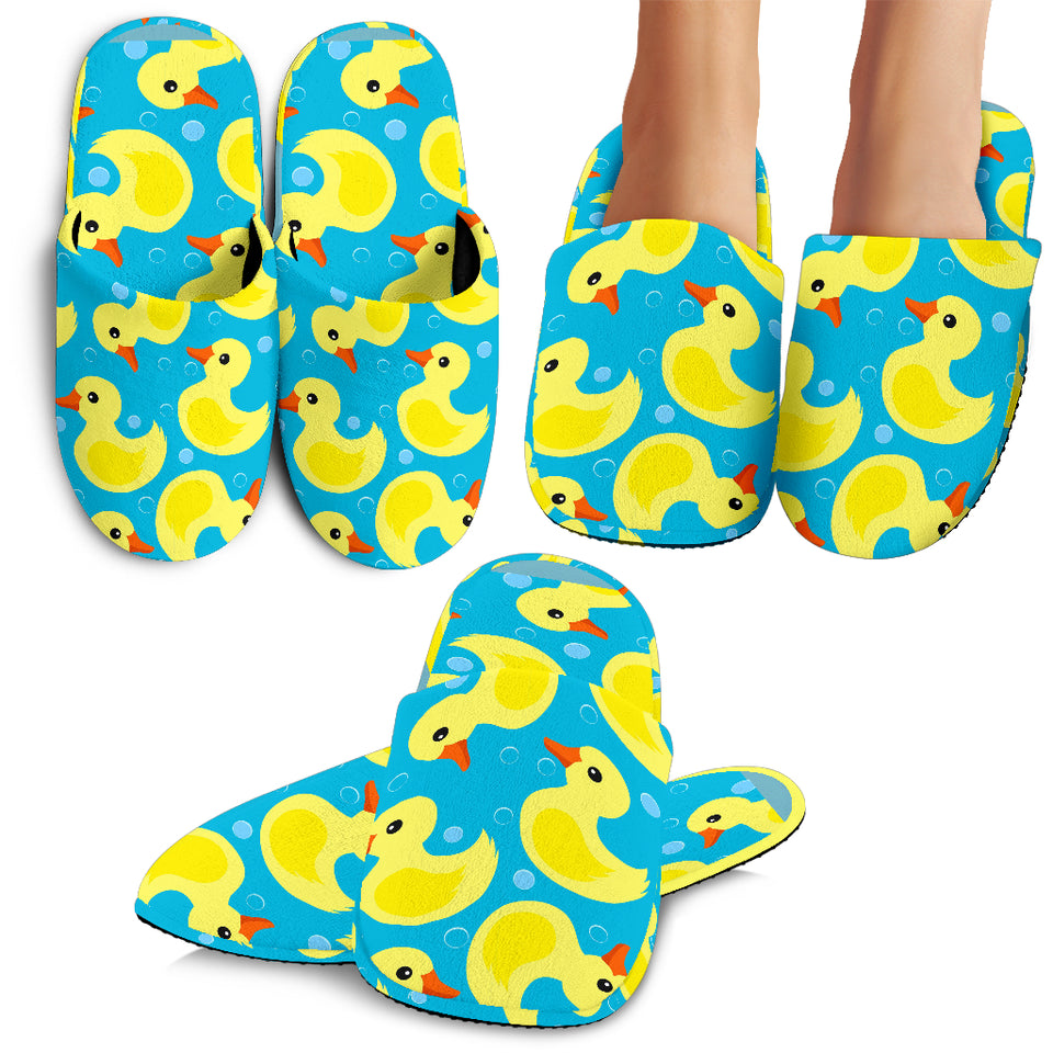 Duck Toy Pattern Print Design 04 Slippers